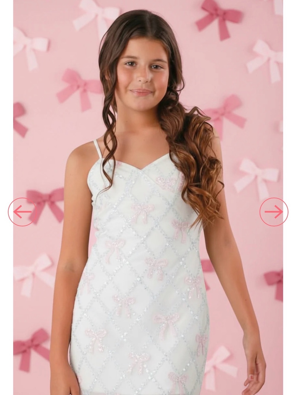 KatieJ NYC Etta Sequin Lattice Bow Dress - Sold Out